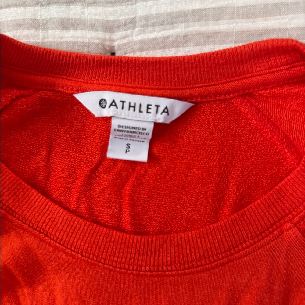 Athleta Bold Orange Crew Neck Top - Picture 4 of 4